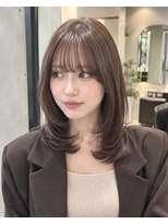 フォト イケブクロ(foto IKEBUKURO)&nbsp;秋イメチェン/小顔ミディアムレイヤー/グレージュ/池袋20代30代