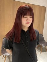 ルク 吉祥寺(ruku)&nbsp;小川/ブリーチなしwカラーレッドブラウンミディアム小顔カット