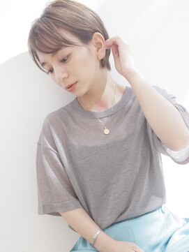 デイジー インデックスヘア 大島店(DAISY index hair) 大人かわいい可愛い前下がり透け感ショート ホワイトアッシュ