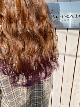 ユニヴァース 篠ノ井店(u ni verse) 裾カラー×violet