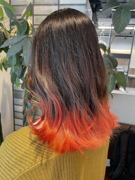 エイト 博多店(EIGHT hakata) 【福岡No. 1ハイライト】裾がオレンジなカラー☆