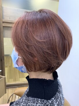 サンク ヘア アンド スパ パルシェ店(CINQ hair&spa) ピンクカラーショートボブ