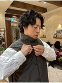メンズヘア・センターパート・メンズパーマ・ヘッドスパ銀座