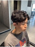 アップバングパーマ