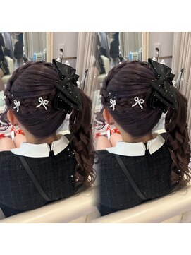 ヘアセットアリエス(aries) あみかちゅサイドポニー