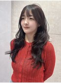 レイヤーカット×ラベージュ