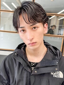 ソア 渋谷(soar) 毛流れハンサムショートセンターパートメンズ黒髪爽やか