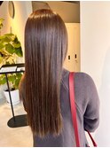 チェリーブラウンシルキーストレートロング