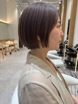 ソワネ 表参道(soigne)&nbsp;青山白髪ぼかしハイライトレイヤーボブアッシュグレージュ40代◎