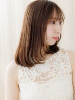 カバーヘア ブリス 川口(COVER HAIR bliss) ミルクティーベージュブリーチなし艶感ストレート20代30代X川口