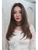 アンジェリカラボ 梅田店(ANGELICA LABO)&nbsp;女神レイヤー×韓国ヘア×ワンカール×アッシュブラウン【川又】