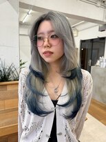 グラース(grace)&nbsp;シルバー×ブルー　エンドカラー