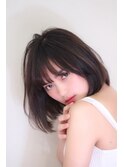 似合わせカットで小顔前下がりボブ【内見 加瑞磨】
