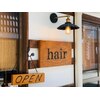 ヘア(hair)のお店ロゴ