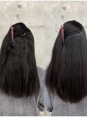 強いクセも綺麗に伸ばせる【髪質改善ストレート】