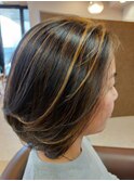 仙台D ボブウルフ×レイヤーカット 大人女性  骨格矯正カット