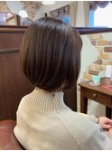 20代30代大人可愛い★小顔ナチュラルショートボブ前下がり