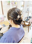 ミディアムシニヨンヘアセット【立川/エクステ/袴/立川/立川】