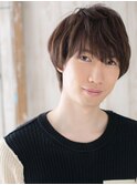 ナチュラルな甘め栗色カラーのソフトマッシュスタイルR南越谷