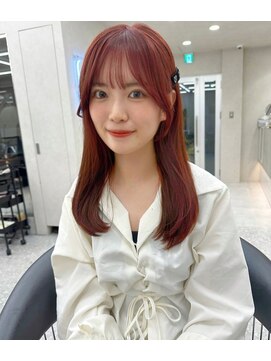ロンド マーレ 天神大名店(Lond mare) ピンクブラウン/暖色カラー/カシスピンク/韓国ヘア/顔周りカット