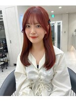 ロンド マーレ 天神大名店(Lond mare) ピンクブラウン/暖色カラー/カシスピンク/韓国ヘア/顔周りカット
