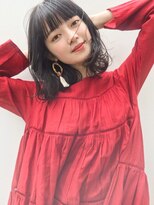 エニ 自由が丘(ENi)&nbsp;黒髪/グレーベージュ/レイヤーロング/前髪パーマ[自由が丘駅]