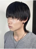 メンズウルフカットジェンダーレスカットマッシュウルフカット