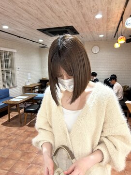 アボックス(abox) どの角度からも美しいぷつっとボブ × ケアトリートメント