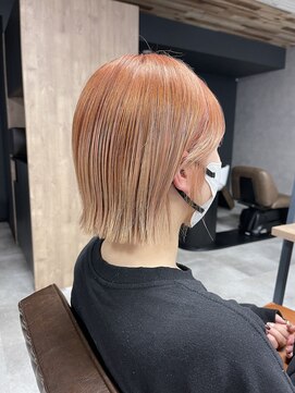 リンクエン(Link enn) 前髪なしイメチェン/ワンレン/ボブルフ/ホワイトミルクティー