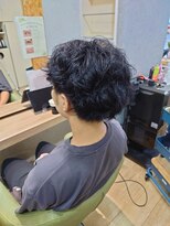 ブロッサム 東中野店 センターパートウルフカットツイストスパイラルパーマゆるめ黒髪