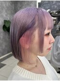 黒髪/ボブルフ/ネビージュ/小顔/ワンレン/佐倉/髪質改善/前髪