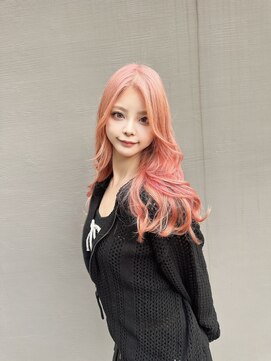 アフィナー(Afinar) ペールピンクレイヤーカット【ケアブリーチ/ダブルカラー/横浜】