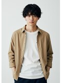 #磐田 黒髪重めマッシュ×ニュアンスパーマ