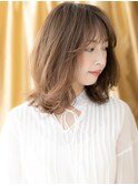 美髪レイヤーカット立体感ゆるふわミディアムY上尾30代40代