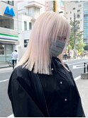 14078ブリーチ＆ダブルカラーホワイトブロンドハイトーンカラー