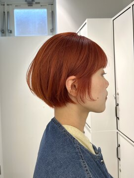 コレクティブワーク 表参道 渋谷(COLLECTIVE WORK) オレンジ髪質改善ボブ縮毛矯正レイヤー20代30代40代[表参道]
