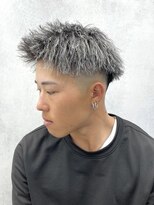 ルースト 西院店(ROOST)&nbsp;ツイストパーマ/ホワイトメッシュ/ジェットモヒカン