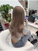 ミディアムヘア暗めカラー/デザインカラー/フェイスフレーミング