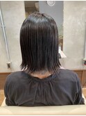 艶めく、ダークボブ川越/ショート/ボブ/ハイライト/白髪ぼかし
