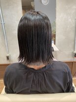 フープ 川越(hoop)&nbsp;艶めく、ダークボブ川越/ショート/ボブ/ハイライト/白髪ぼかし