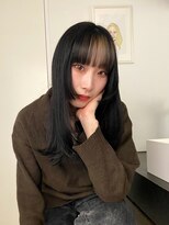 エンリッチヘア(enrich hair) ロング バングインナーカラー フェイスラインカット