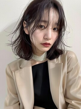 クラン 岡本(Chlan) ゆるふわくびれヘア　ダークアッシュ