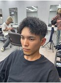 ツイストパーマ アップバング 鹿児島 メンズ