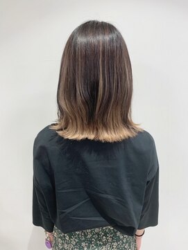 アッシュ 高円寺店(Ash) 外ハネボブ×ベージュ