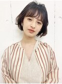 ニュアンスパーマで決まる♪ひし形ショートボブ