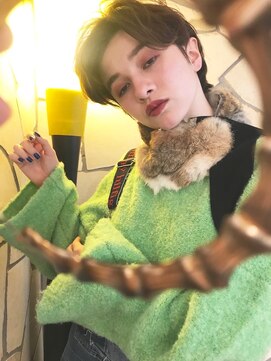 エムスラッシュ みなとみらい馬車道店(M SLASH) M.SLASH馬車道/ダークアッシュ/耳かけ/マッシュショートウルフz1