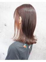 ヘアテリア リュウ 大塚(hair teria ryu) 切りっぱなしミディアム×ピンクベージュインナー