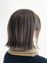 アドラーブル 松崎店(adorable) 大人可愛い細目ハイライト小顔切りっぱなし外ハネボブ