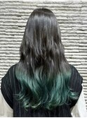 20代30代/グラデーション/グリーンカラー/大人かわいい/小顔
