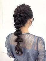 結婚式ヘアセット 編みおろしセット ヘアアレンジ